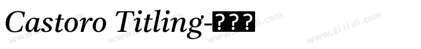 Castoro Titling字体转换